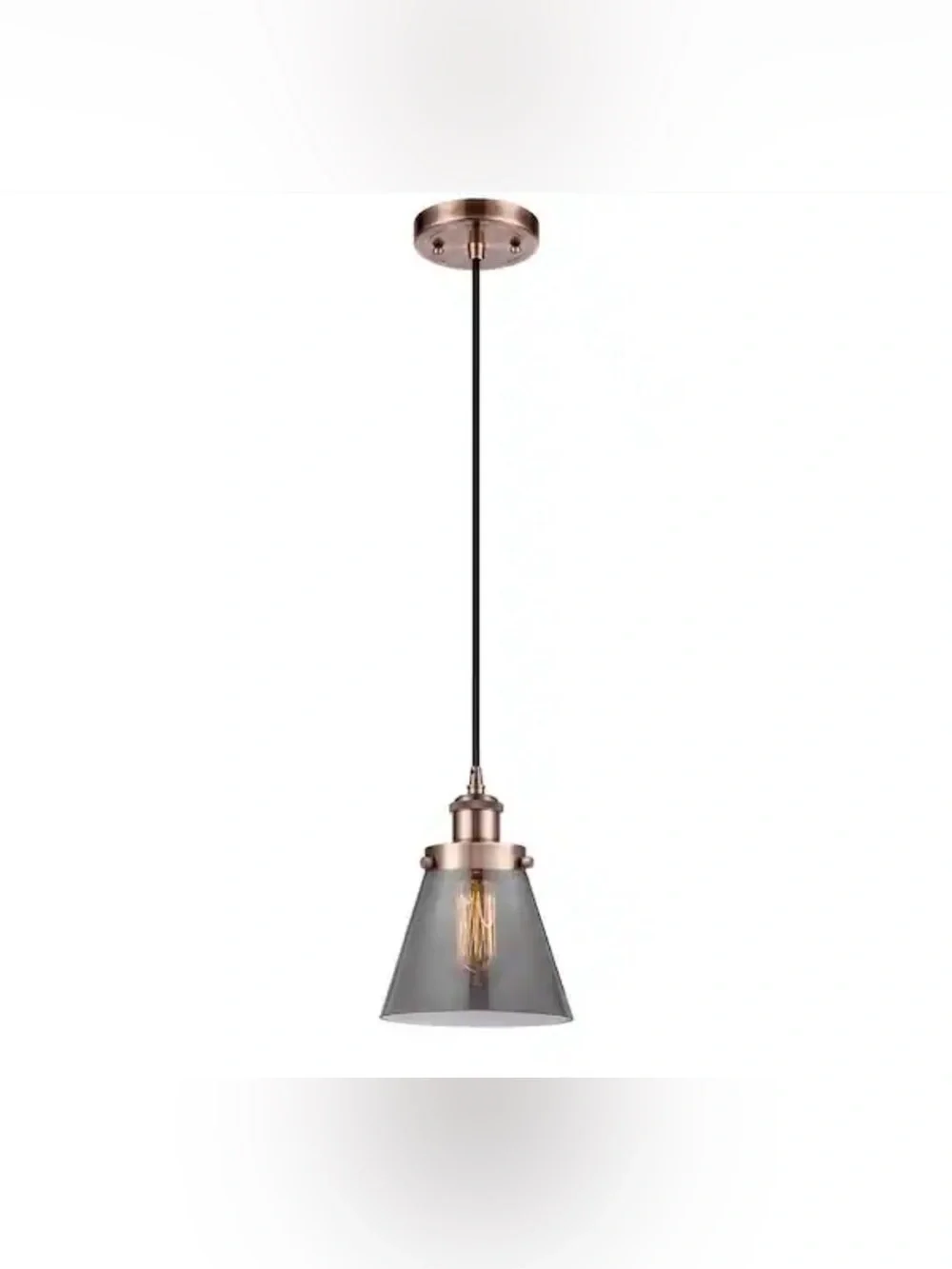 1-Light Mini Pendant Light – Antique Copper Finish